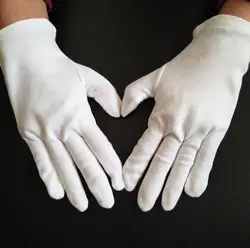 12 пара Универсальный белые хлопковые перчатки для посадки Садоводство работы мужской женский сервировки/официанты/перчатки для водителей