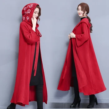 

Spring and Autumn Hooded Chinese Style Women's Windbreaker Jacket 2020 New Large Size Loose Women's Windbreaker Jacket NUW198