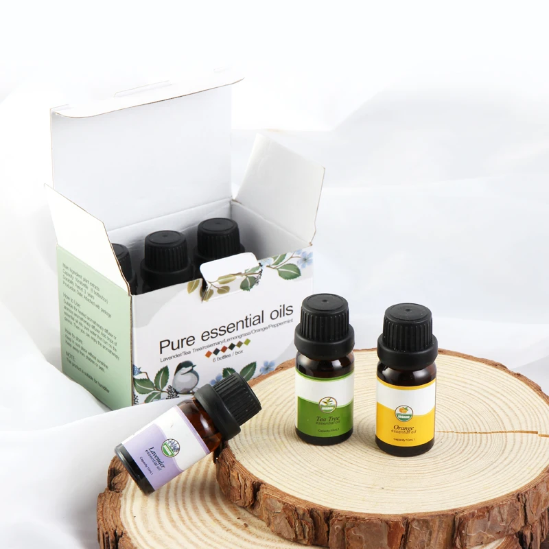 

Essential Oils for aroma Diffuser Aromatherapy Oil Humidifier 6 Kinds Fragrance of Lavender Tea Tree Rosemary Lemongrass Orange
