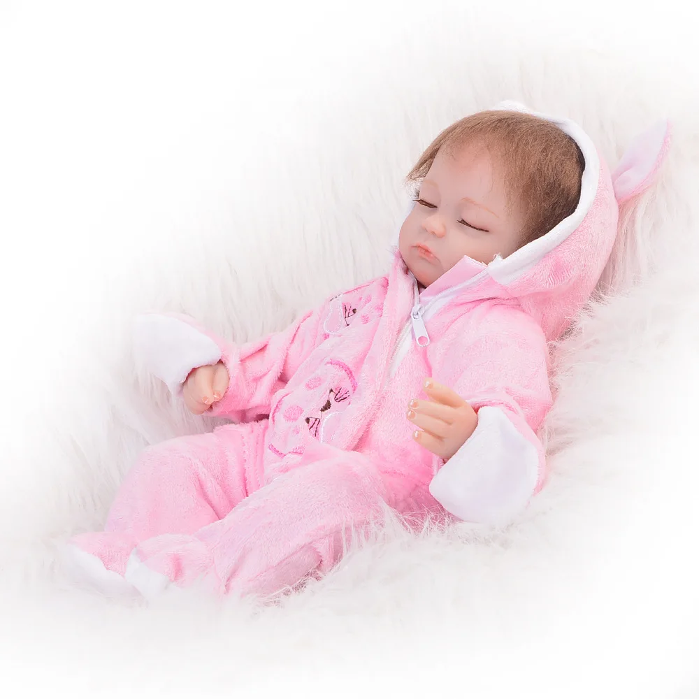 

KEIUMI 17Inch 42cm New Style Reborn Babies Dolls Soft Cloth Body Kawaii Princess Girl Lifelike toddler Bonecas Doll For Kids