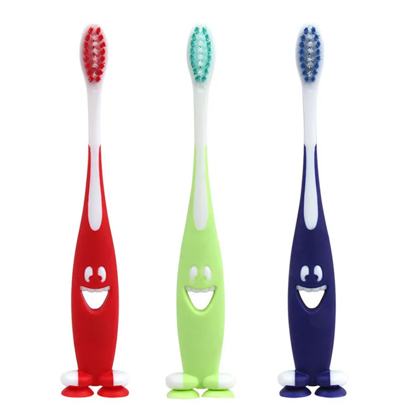 

3Pcs Baby Soft-bristled Toothbrush Smiling Tooth Cleaner Baby Kids Training Dental Care Child Teeth Brushes Set