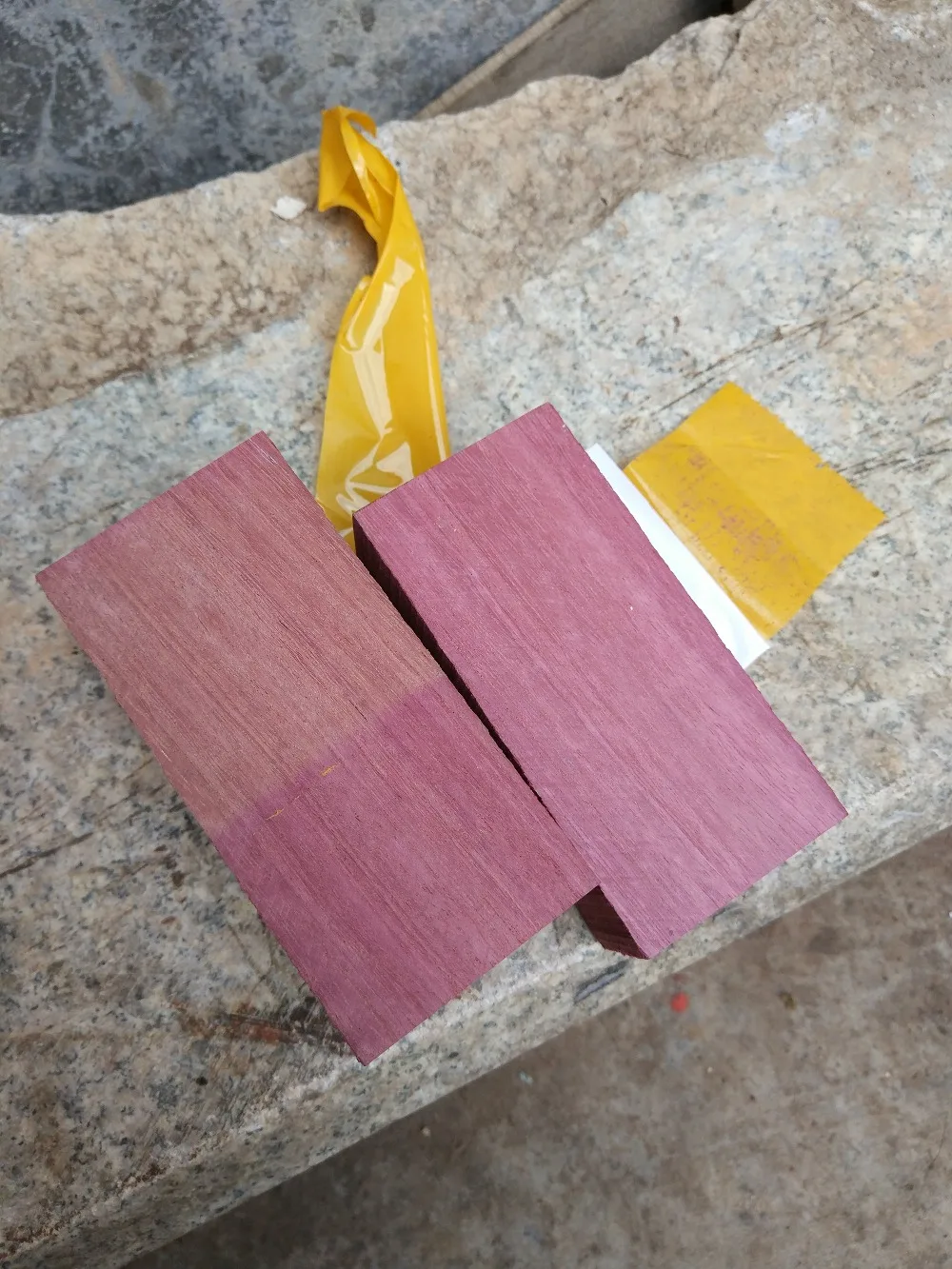 Фиолетовое Сердце Деревянный НОЖ ВЕСЫ 120x40x30 мм поворотные заготовки, деревянные ручки части ножа