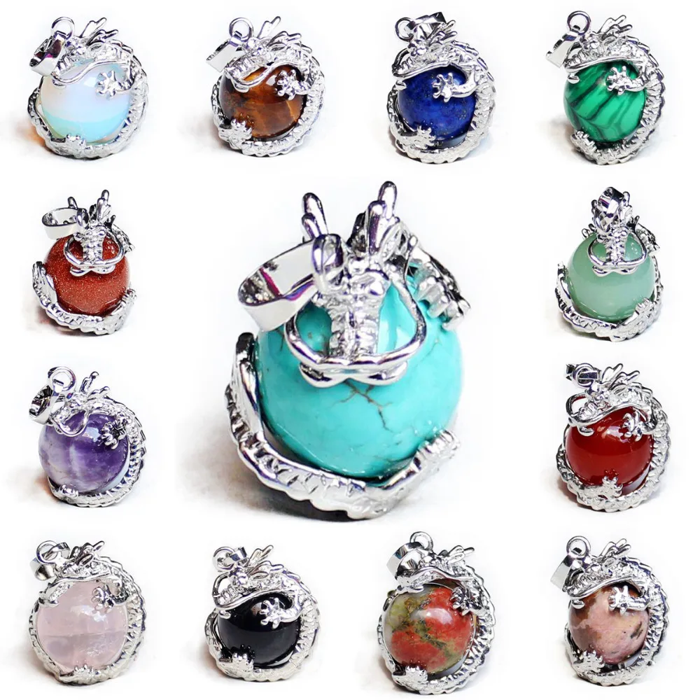 

Dragon Gem Healing Point Chakra Pendant Gemstone Jewelry Beads For Necklace