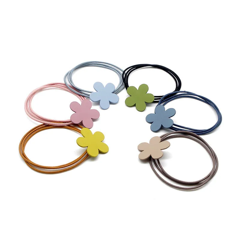 

Girls Flowe Scrunchy Lovely Ponytail Holder Gum For Hair Women Elastic Hair Ties Hot Sales Headwear Hair Accessories Hair Ropes