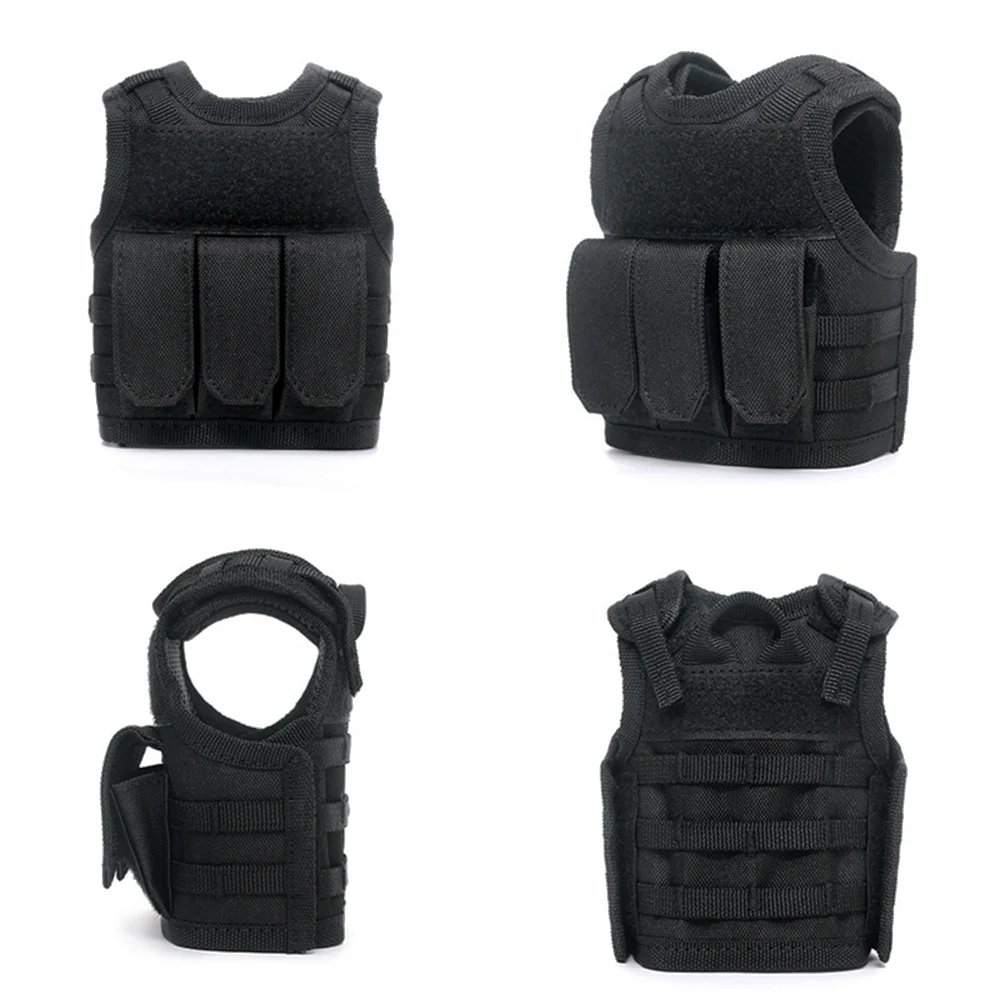 Outdoor Tactical Beer Bottle Cover Personal Bottle Drink Set Adjustable Shoulder Strap City Jogging Bag Military Mini Molle Vest