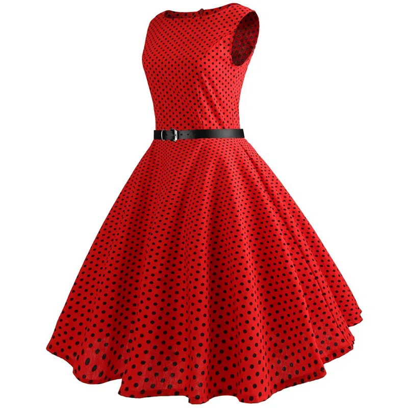 Summer Womens Dresses 2021 Casual Floral Retro Vintage 50s 60s Robe Rockabilly Swing Pinup Vestidos Valentines Day Party Dress