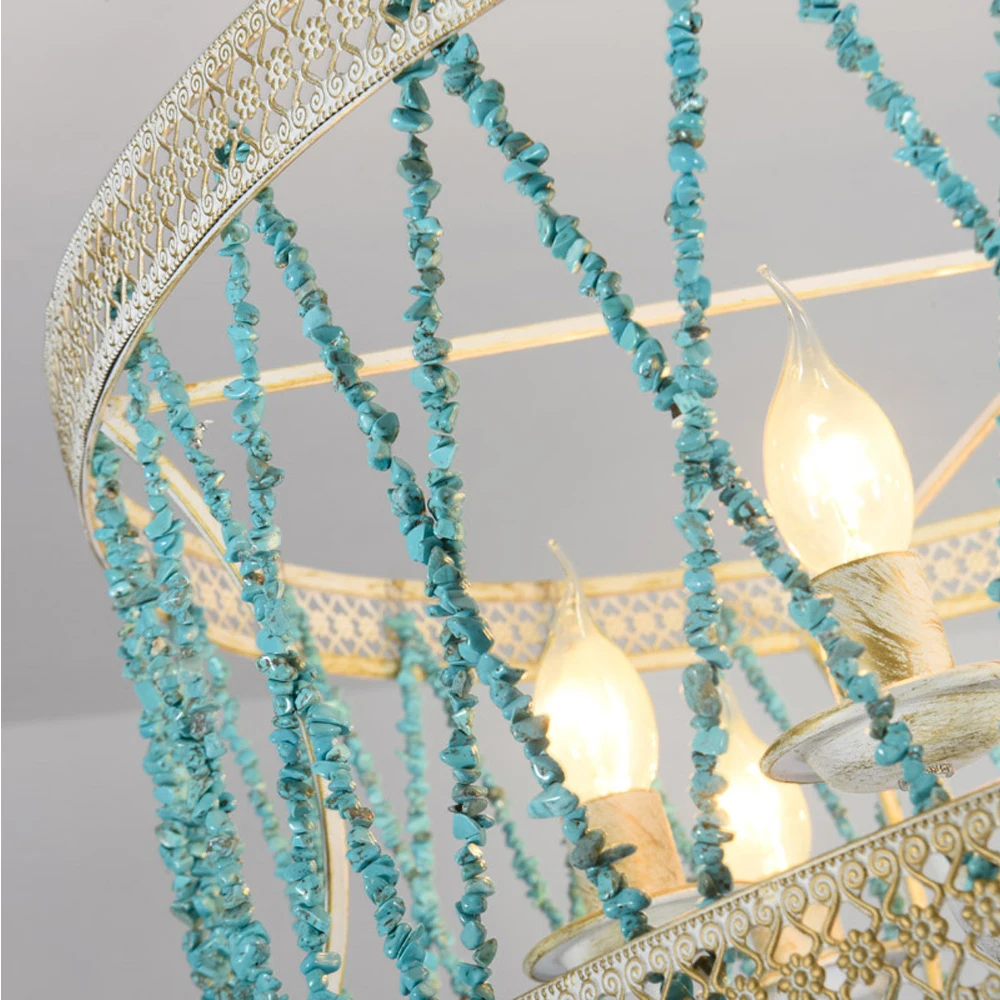 Modern Vintage E14 Nordic Decor Blue Gravel Led Wall Light for Home Corridor Staircase Bathroom Bedroom Dining Room Loft Lamp (4)