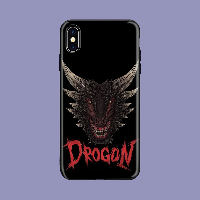 Черный мягкий чехол для телефона DRACARYS Game Thrones daeneris Dragon для iPhone 8 7 6 6S Plus X XS MAX 5 5S SE XR Jon Snow