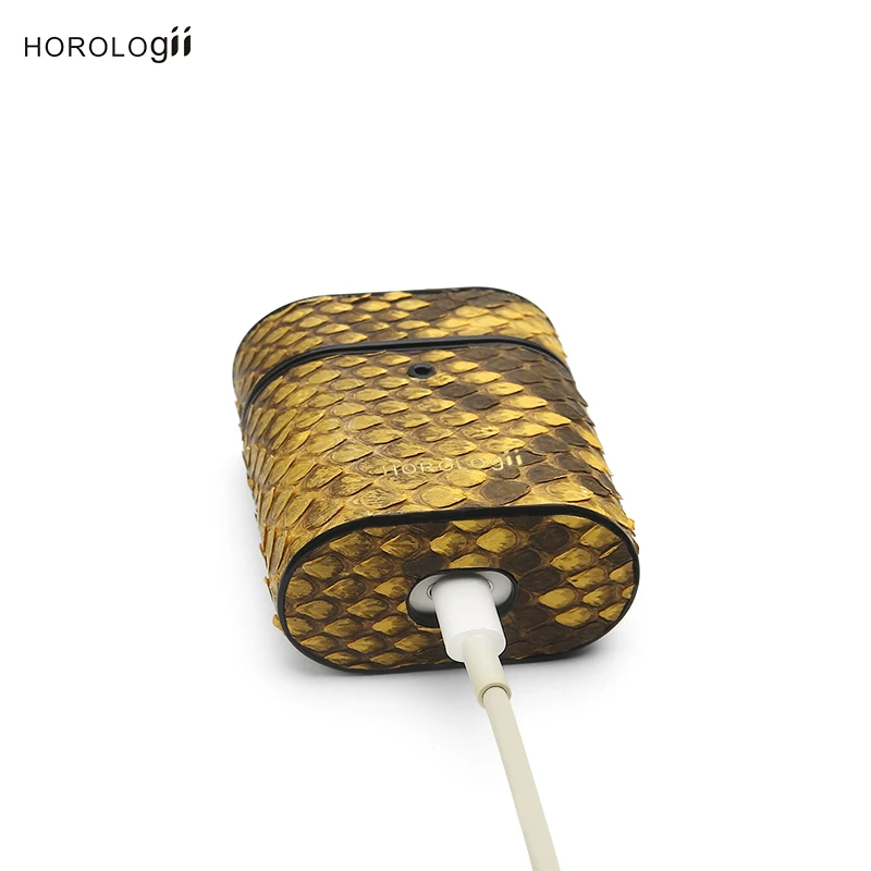 Horologii бесплатно Пользовательское имя для airpod чехол из кожи питона Прямая