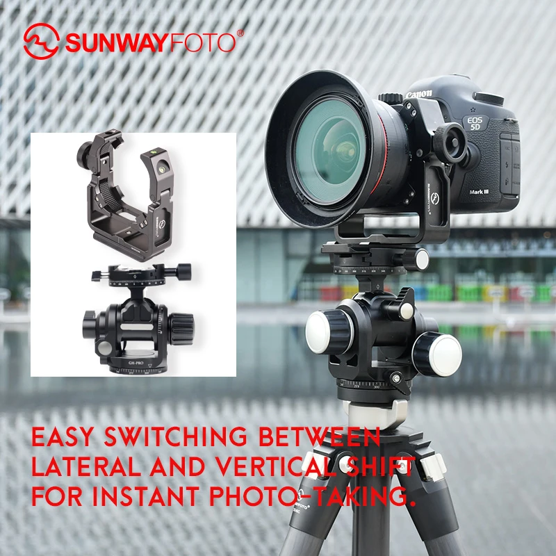SUNWAYFOTO GH PRO шаровая Головка Для Gitozo Manfrotto BennoTripod timelapse БЫСТРОРАЗЪЕМНАЯ