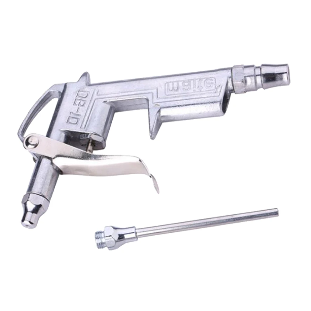Air Compressor Dust Blow Duster Trigger Handle Alloy Nozzle Long Spout