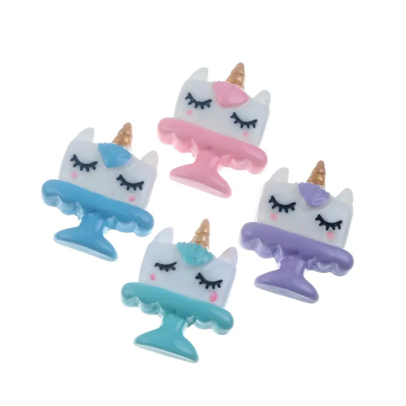 

20pcs 22x27mm Wineglass Shaped Resin Unicorn Decoration Crafts Flatback Cabochon Embellishments For Scrapbooking Accessories