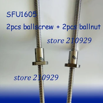 

2set 1200/1200mm SFU1605 rolled BallScrews end machining bk/bf12