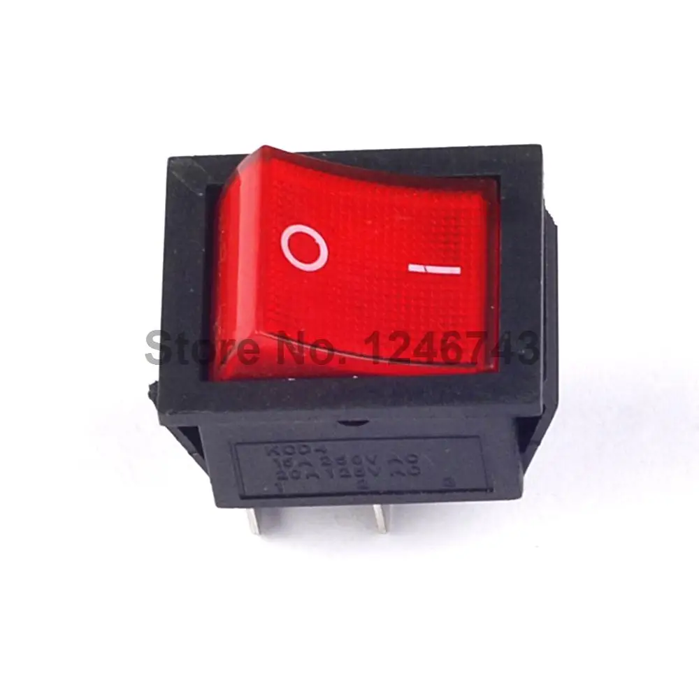 

2PCS Red 4 Pin Light On/off Boat Button Switch 250V 15A AC AMP 125V/20A