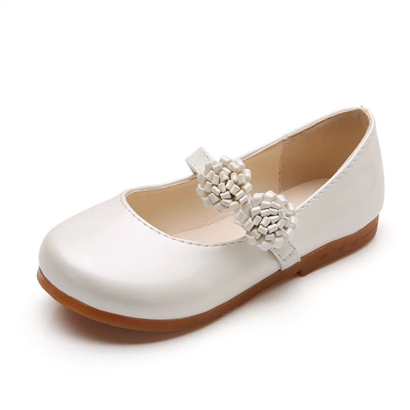 

Girls Flowers Flats Shoes Princess Fashion Round Toe Loafers Shoes Children Comfortable Party Wedding Shoes AA51255