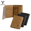 Mingclan Wallet Men 100% Genuine Leather Short Wallet Vintage Cow Leather Casual Male Wallet Purse Standard Crad Holders Wallets ► Photo 3/6