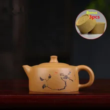 180 мл аутентичная фиолетовая глина yixing ручной Чайник Китайский Традиционный Чайный набор кунг-фу ZiSha чайник бонусом 3 чашки