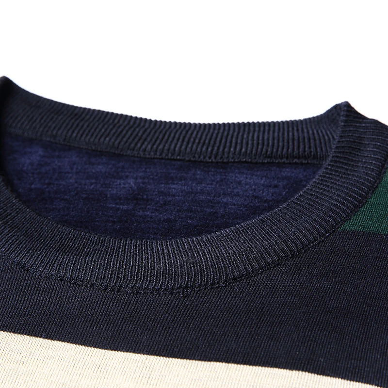 Брендовый дизайнерский пуловер, полосатый мужской свитер, мужские толстые зимние теплые трикотажные свитера из Джерси, Мужская одежда, облегающая Вязанная одежда 136