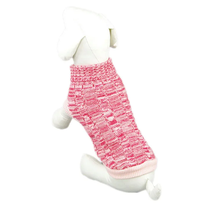 Модный Розовый шерстяной свитер для собаки, твист дизайн, для питомца, щенка, вязаная одежда, размер 6, размер s, высокое качество, леверт, Прямая поставка, 3MAR23