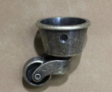 

4pcs/lot H:58MM Wheel diameter:25mm Retro Bronze Alloy Universal Casters European furniture sofa piano wheel pulley