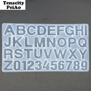 

DIY Crystal Epoxy Resin Alphanumeric Mold 26 Letter Mold Pendants Jewelry Making Tools