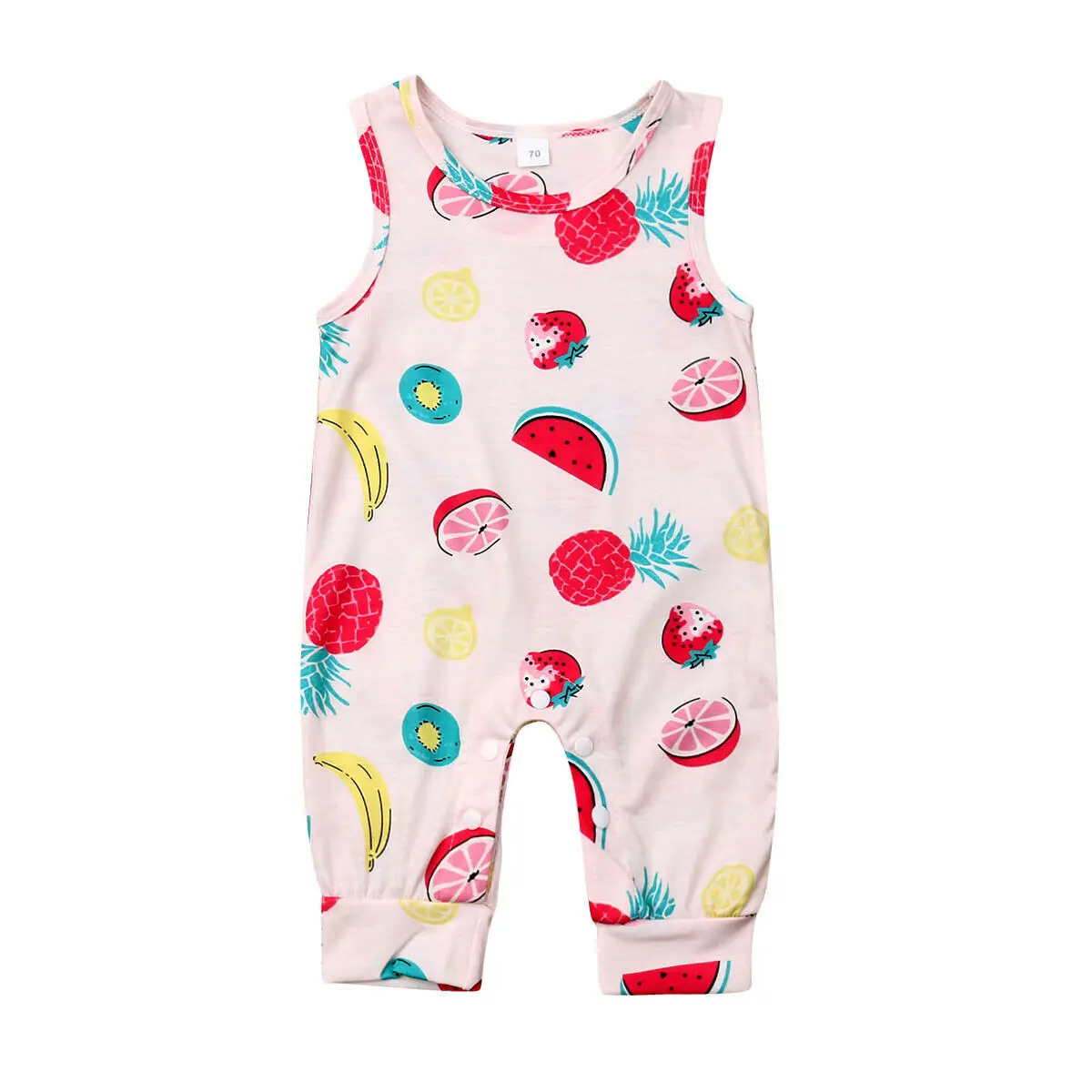 

Sleeveless Baby Girls Clothes Fruit Print Romper Jumpsuit Summer