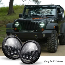 Buy 7Inch LED Headlight 300W\150W Round Headlamps for Jeep Wrangler Hummer Led Head Lamp Bulbs Waterproof Car Headlight Kit Free Shipping