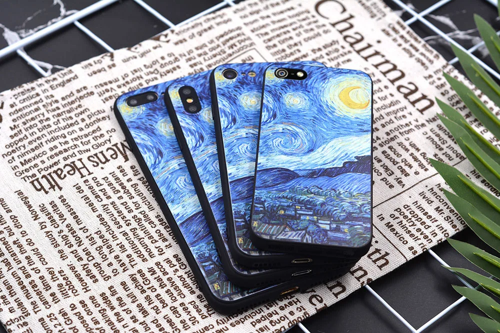 Чехол для iPhone 11 Pro, чехол для iPhone 5, 5S, 6, 6 S, 7, 8 Plus, X, XS, Max, Van Gogh, чехол для iPhone 7, мягкий чехол из ТПУ для iPhone XR, чехол