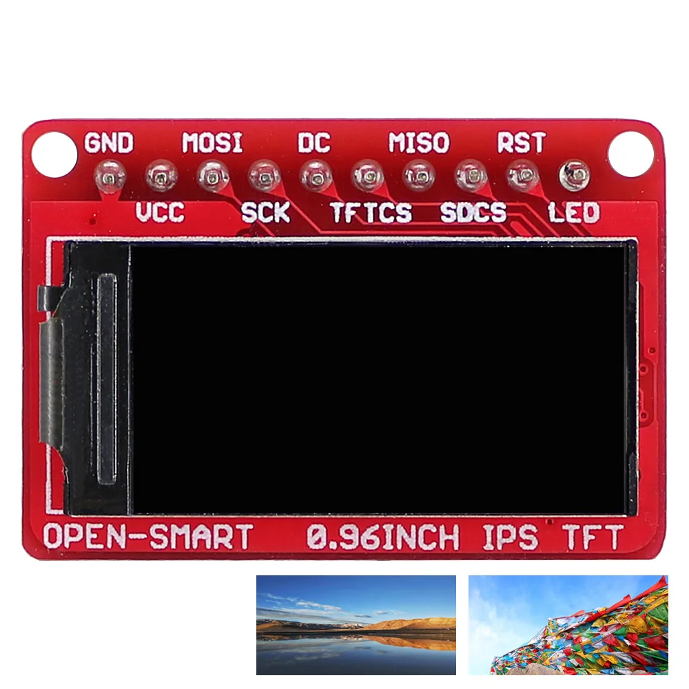 OPEN-SMART 0,96 дюймов 160*80 ips TFT ЖК-дисплей с гнездом для карты MicroSD Breakout совета Модуль 3,3 В 5 в Совместимость для Arduino