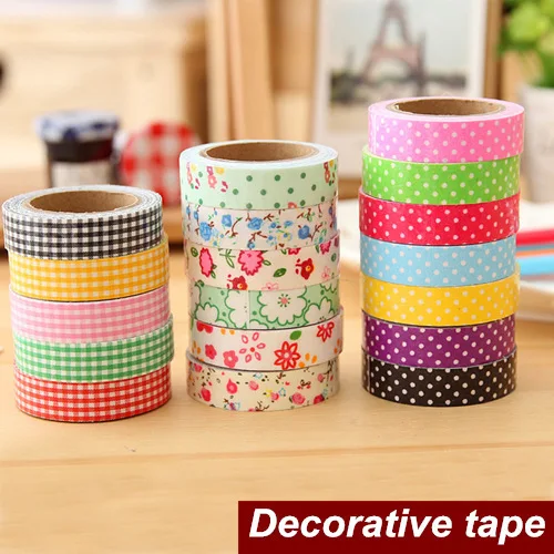 15 pcs/Lot Cloth Adhesive tape masking Japanese tape Cotton Decorative