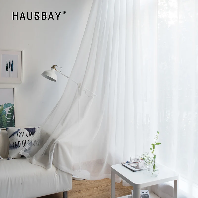 

Europe Solid Yarn Curtain Window Tulle Curtains For Living Room Kitchen Modern Window Screening Drape Panel Voile curtain CT1019