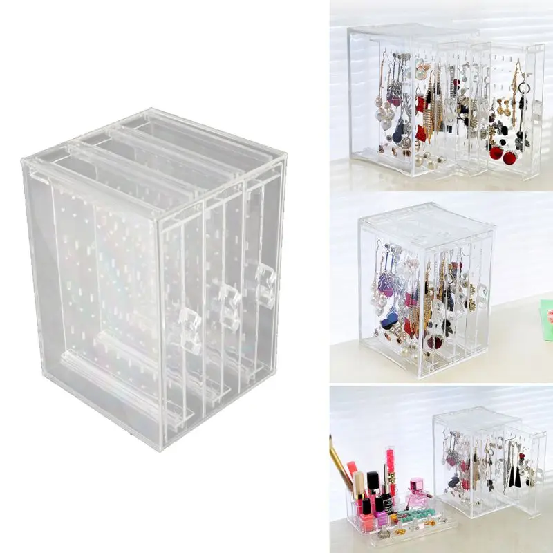 

200 Holes Earrings Studs Necklace Jewelry Display Rack Stand Organizer Holder Free Shipping