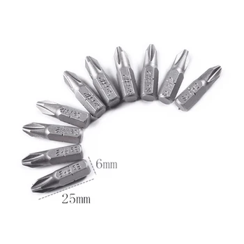 

10Pcs 1/4" Hex Shank Tip PH2 Phillips Screwdriver Bits Set Kit 25mm