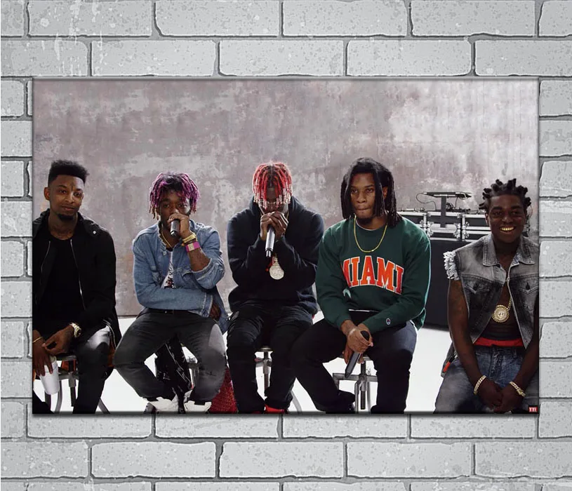 Kodak черный 21 Savage Lil Uzi светильник холст постер на заказ 24x36 27x40 дюймов домашний