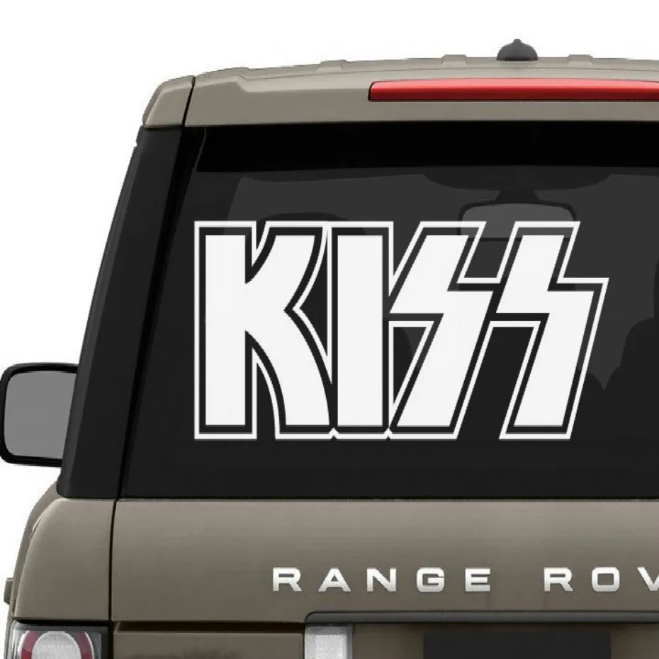 Kiss Car Decal Sticker Waterproof Vinyl Decal Window Sticker for Laptop Window Wall Car Truck