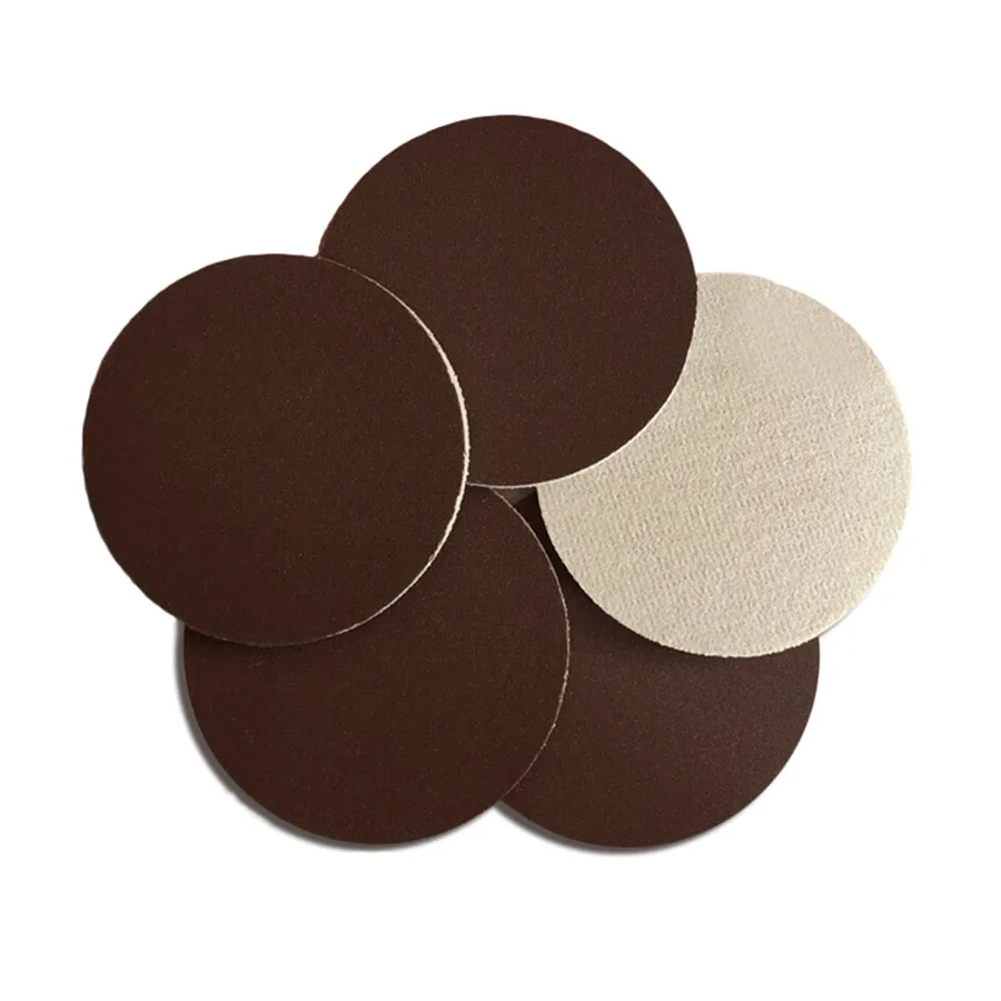 Disco de papel de lija de espuma esponjosa, herramientas abrasivas de  Velvet 300 1500 de grano, bucle de pulido de gancho rojo, 1 \