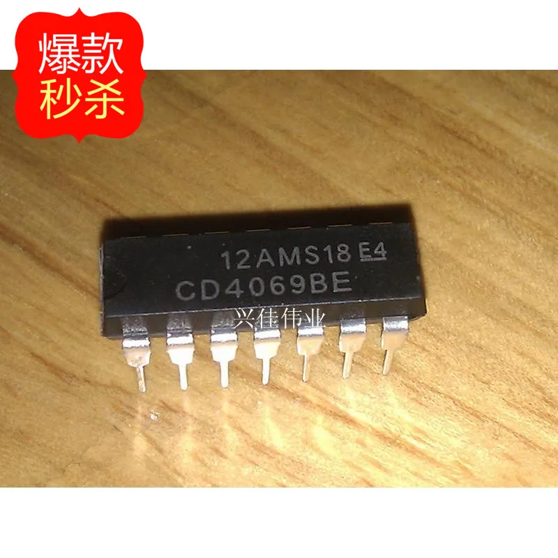 10 шт. Новинка CD4069 CD4069BE CD4069UBE DIP14 spot | Электронные компоненты и принадлежности
