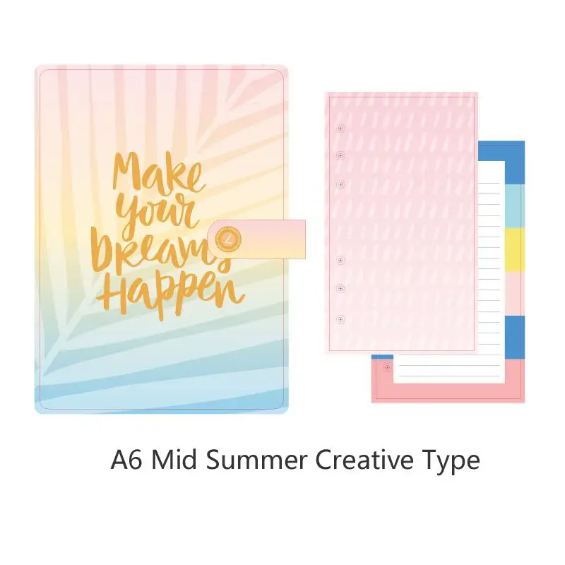 Lovedoki Mid Summer Leaves спиральный блокнот дневник с расписанием Органайзер A5 планировщик креативные подарки офисные и школьные принадлежности - Цвет: A6 Summer Creative