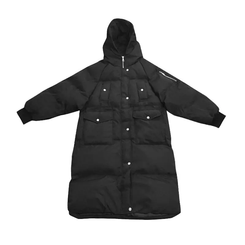 Winter New Women Long Down Cotton Jacket Female Loose Hooded Oversize Warm Thick Padded Coat Ladies Fashion Parkas Outerwear D58 Winter New Women Long Down Cotton Jacket Female Loose Hooded Oversize Warm Thick Padded Coat Ladies Fashion Parkas Outerwear D58