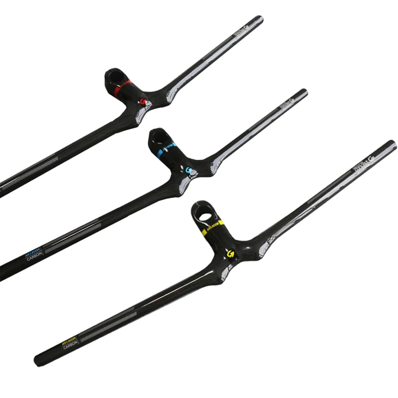 

Handlebar New Style Carbon Fibre Ultralight Integrated Mountain and Road Bicycles Handlebar 3K Straight Bar/Riser Bar About 220g