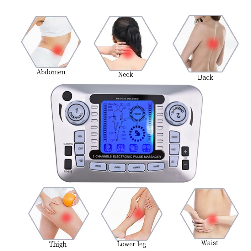 Electrical Muscle Stimulator Relax Muscle Massage Machine Pulse Tens Acupuncture Therapy Massager Slimming Fat Burner +10 Pads Electrical Muscle Stimulator Relax Muscle Massage Machine Pulse Tens Acupuncture Therapy Massager Slimming Fat Burner +10 Pads