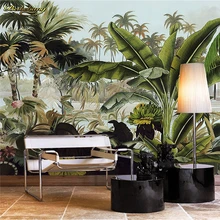 Beibehang пользовательские фото обои большой настенные стикеры зеленый кокосовой пальмы растение из тропического леса задний план стены