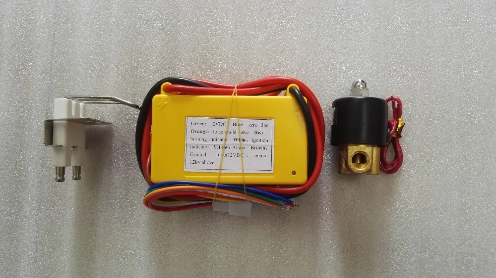 12VDC gas ignition control module with electrode plug and 12v solenoid
