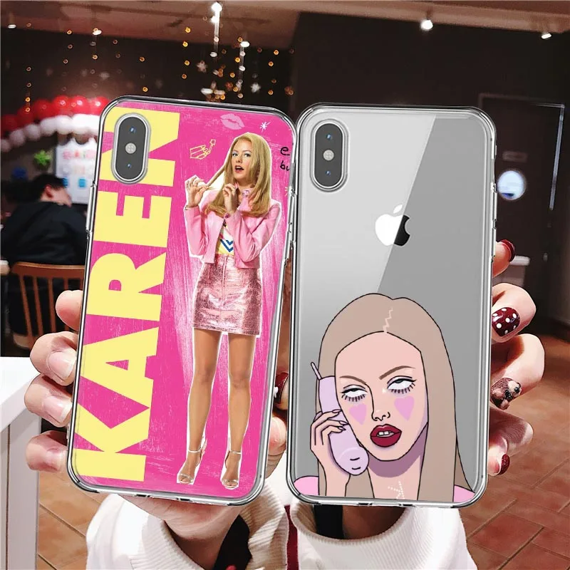 

Karen mean girls Cartoon Case For iphone X 6 6sPlus 7 7Plus 8 8 plus XS MAX XR 5 5s SE Phone Cases Soft silicone TPU Capa Cover