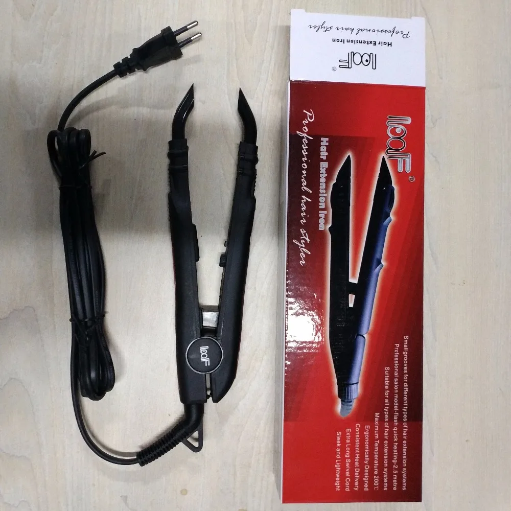 

Professional Wand Iron Hot Melt Hair Styling Tools Adjustable Temperature Control Hair Extension Heat Connector EU/US/UK/AU Plug
