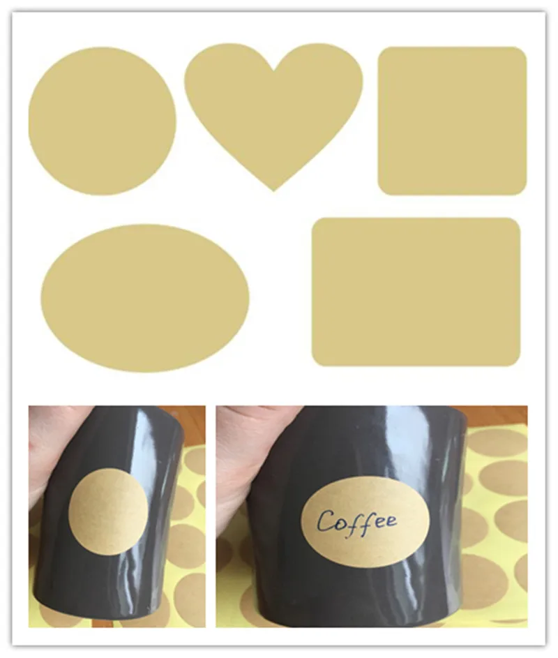

48 Pcs/lot Handmade Sticker Vintage Blank Kraft Label Sticker DIY Hand Made For Gift Cake Baking Sealing Sticker