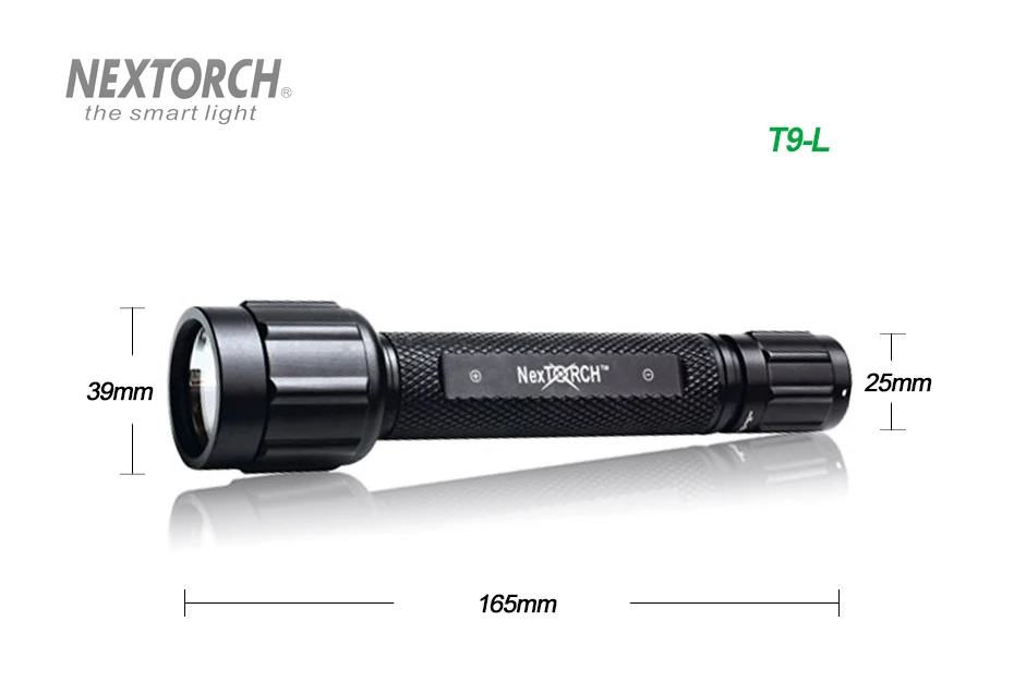

NEXTORCH Flashlight CE RoHS Standard Hard Light Shock Resistance Xenon Single File Waterproof Tactical Flashlight Torch# T9