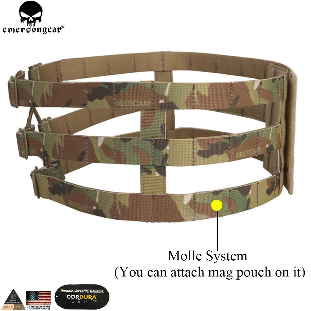 EMERSONGEAR 3-BAND Lite Cummerbund For AVS JPC Vest EMERSON Molle Chest Vest Carrier Combat Gear Hunting Accessories EM7437