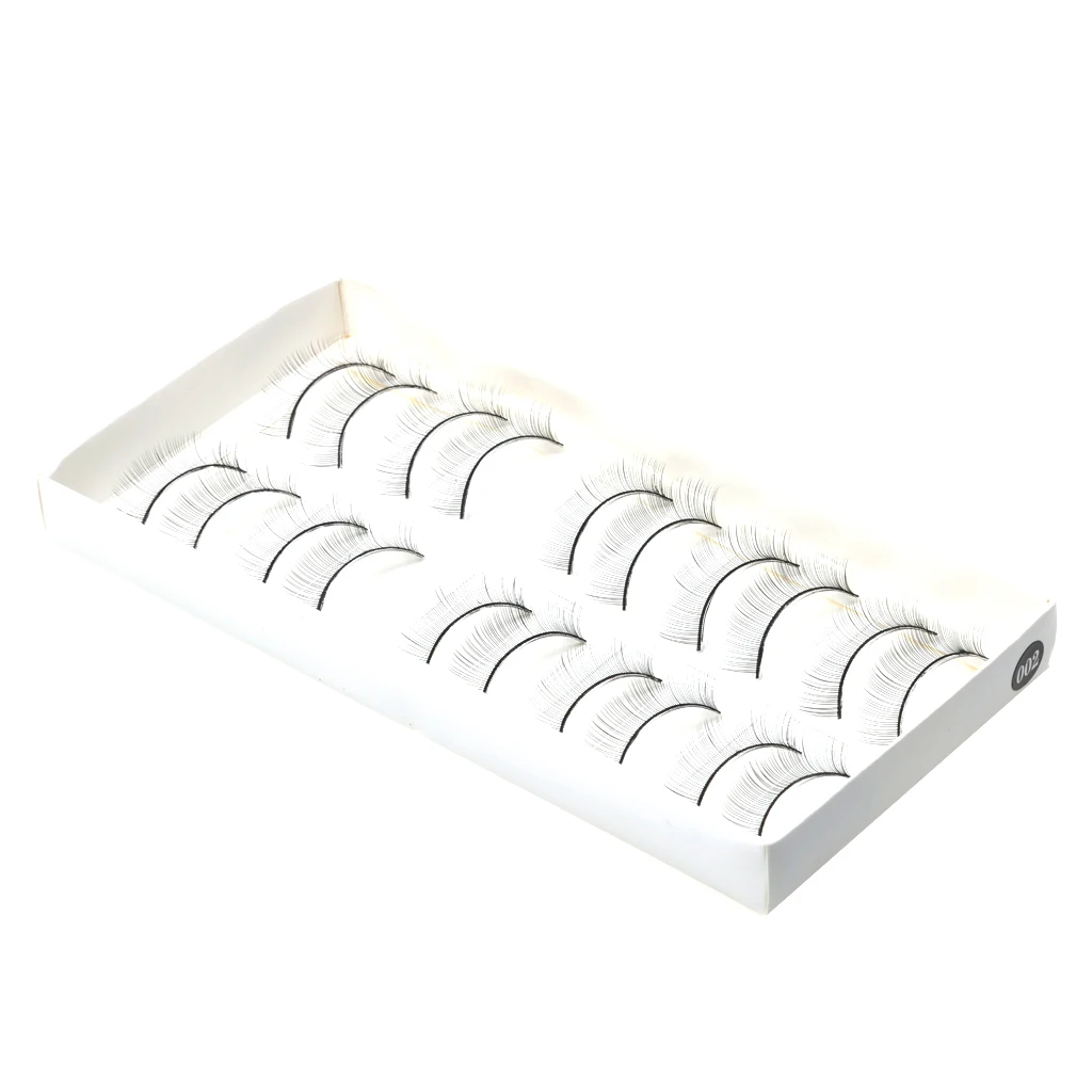 10 Pairs False Eyelashes Beginners Teaching Eyes Makeup Practice Reusable 8mm Artificial Eyelashes Extension Eye Lash