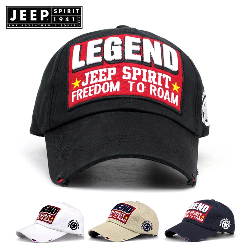 Бренд JEEP SPIRIT вымытая хлопковая бейсболка 2019 для мужчин женщин пап шапка с